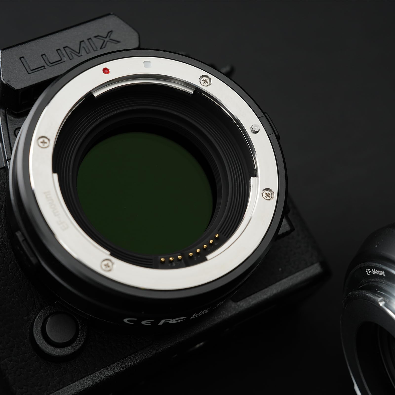 Meike EFTL-C VND Metall AF Mount Objektivadapter mit Drop-in variablen ND- und UV-Filtern Konverter für Canon EF/EF-S Objektive auf Lumix Sigma L spiegellose Kameras S1 S1R S9 S1H FP