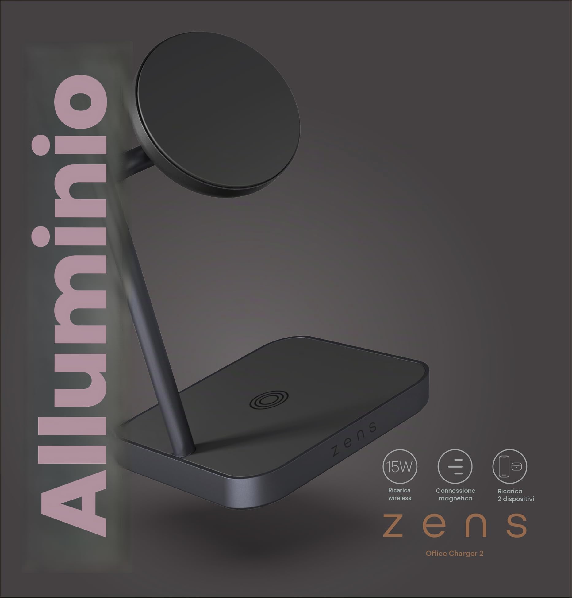 Zens Office Wireless Charger 2, Nero