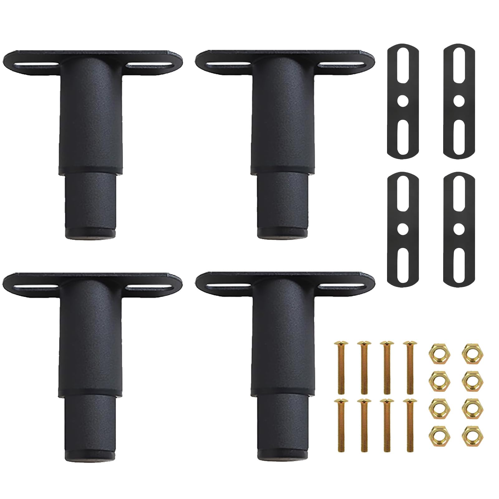 AnRui 4 Pcs Adjustable Furniture Legs, 3.94-6.69 inch Bed Support Legs, Metal Bed Riser Tube, Heavy Duty Legs Extension for Sofa/Cabinet/Bed/Couch/