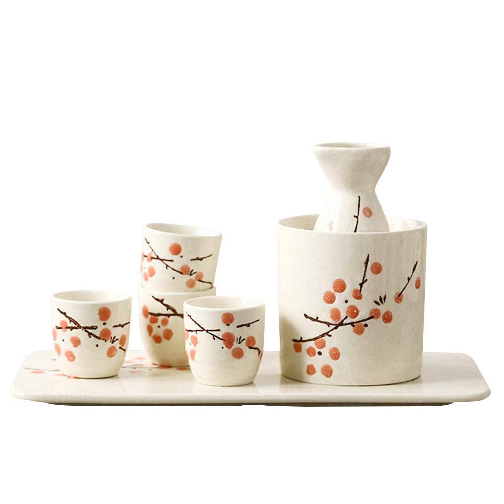 Juego de sake de cerámica CHFYIJYHM para cenas japonesas en casa