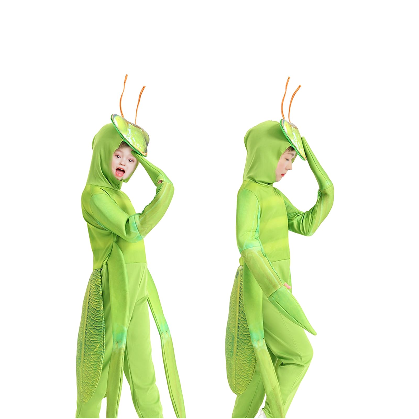 predolo Costume da Mantide, Adorabile Tuta per Feste a Tema, Adulti E Bambini, Carnevale, l