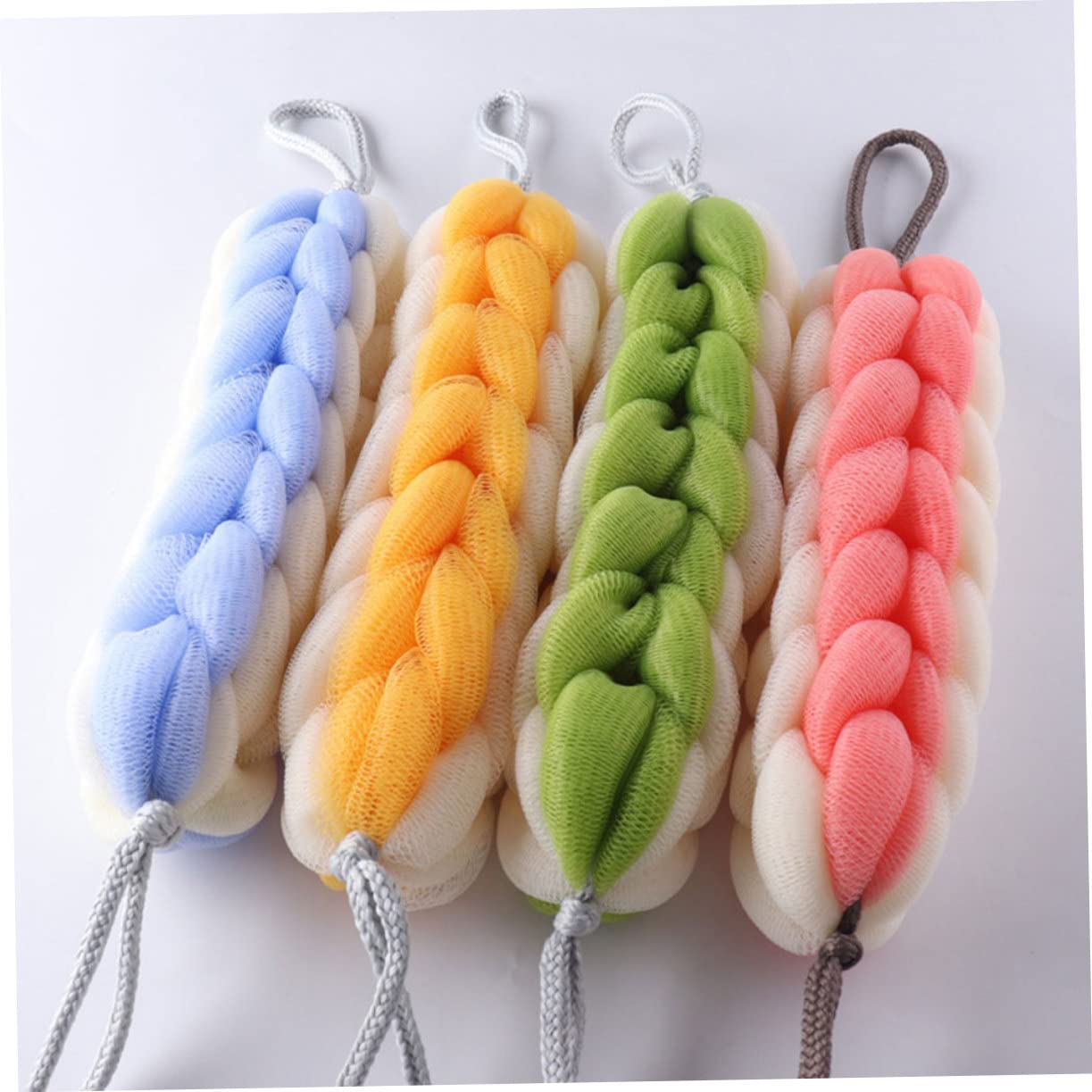 FRCOLOR 12pezzi Scrubber Esfoliante Per La Schiena Di Strisce Da Bagno Per Doccia Colorazioni Vivaci Per Pulizia Profonda e Rinfrescante Della