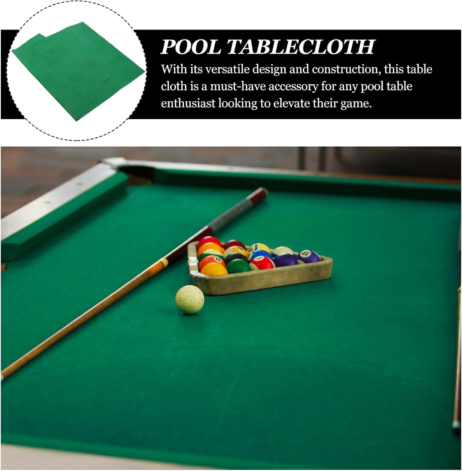 Double-Sided Pool Table Cloth Durable Billiard Accessory Wide Green Black for Game Rooms and Billiard Enthusiasts Easy Maintenance Stylish Design