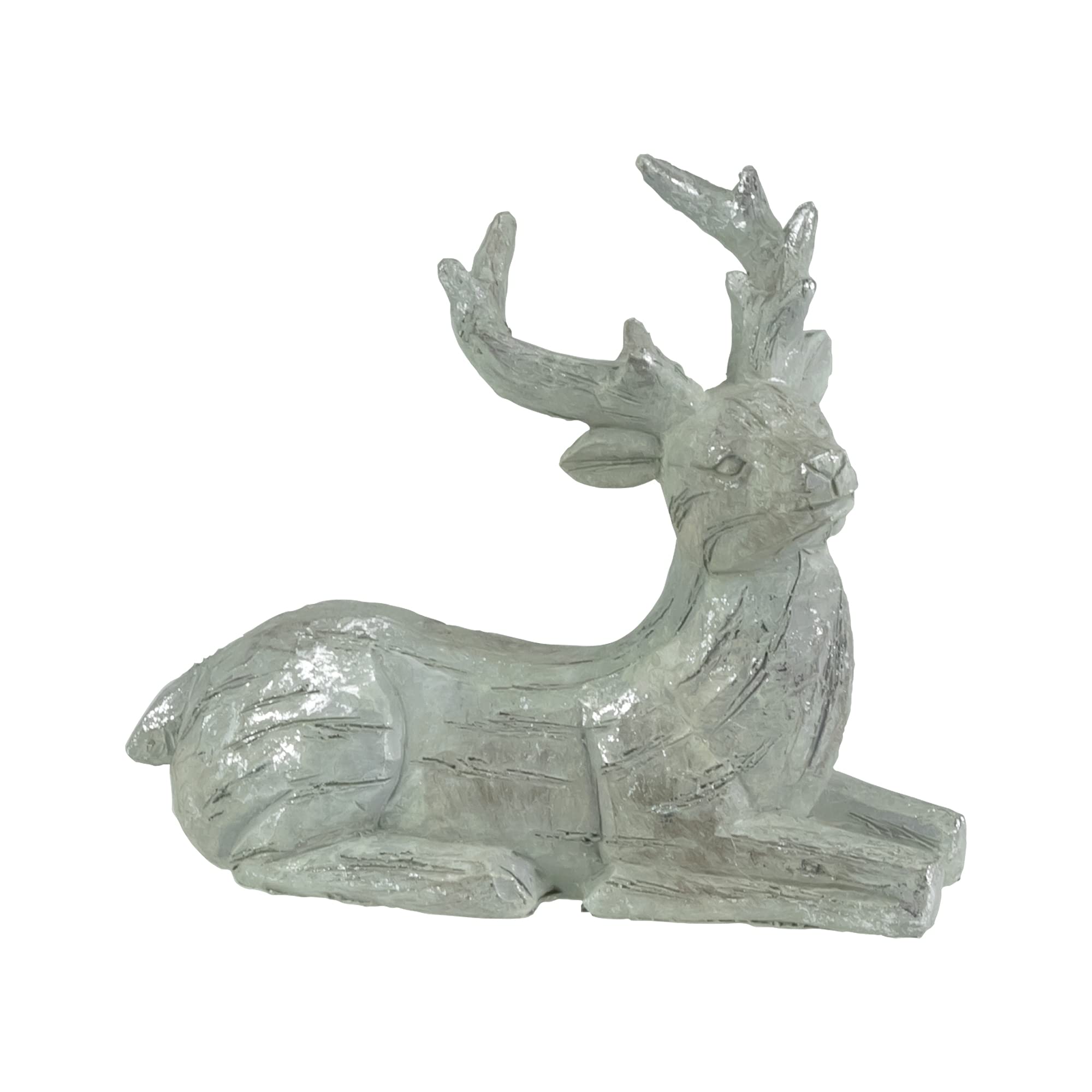 Northlight Faux Wood Grain Sitting Deer Christmas Figure - 7.5