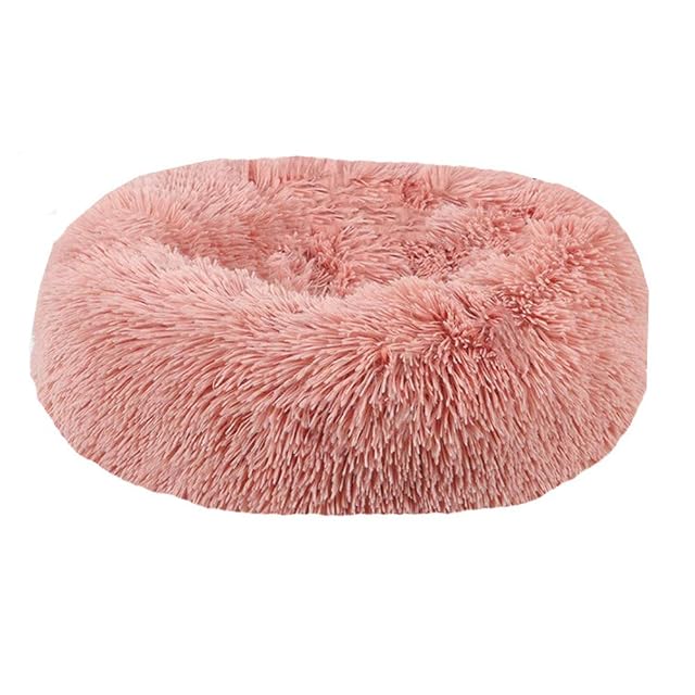 BVAGSS Cama de Felpa Deluxe Plush Redonda de Pelo Nido de Donut para Mascotas Deluxe para Gatos y Perros…