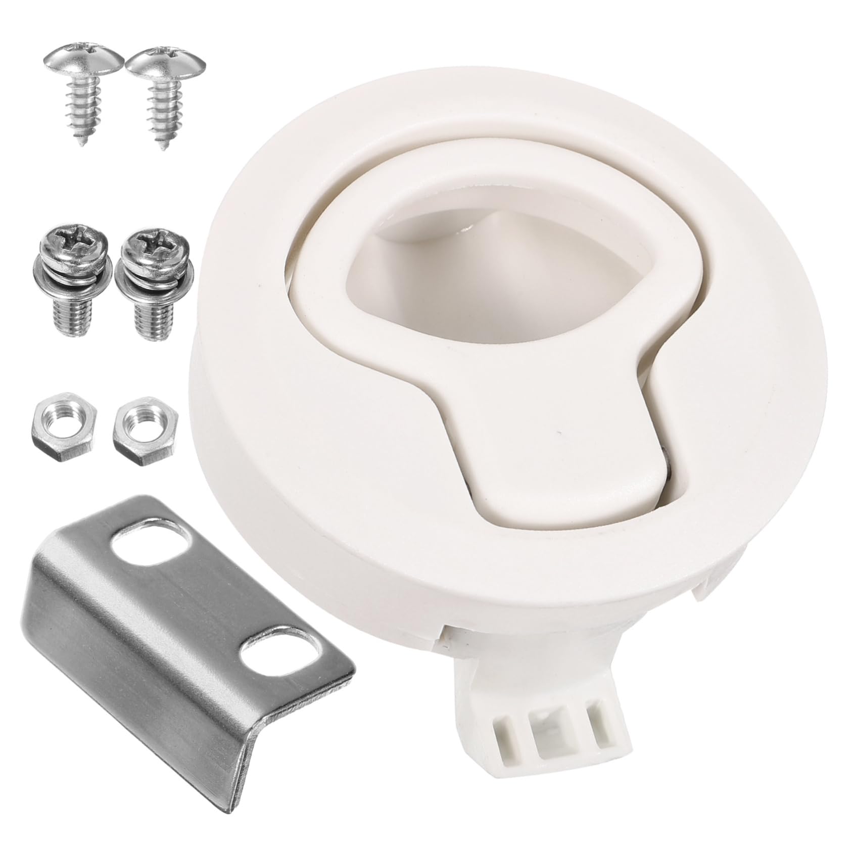 PRETYZOOM Rv Door Hatch Locking Handle Marine Flush Pull Slam Latch Round Pull Bracelet