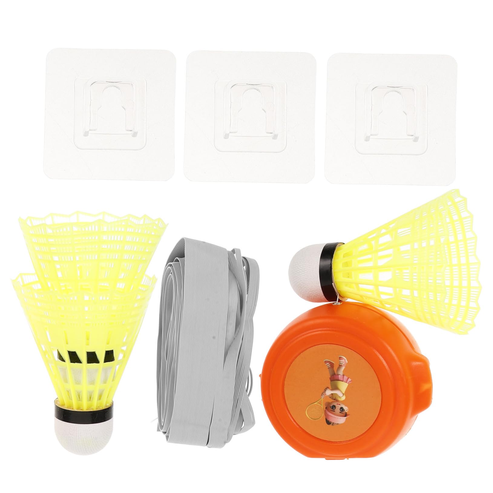 BCOATH 1Set Single Player Badminton Set Portable Trainer with Rebound Shuttlecock Practice Tool for Adults Versatile Elastic Design for Skill Improvement