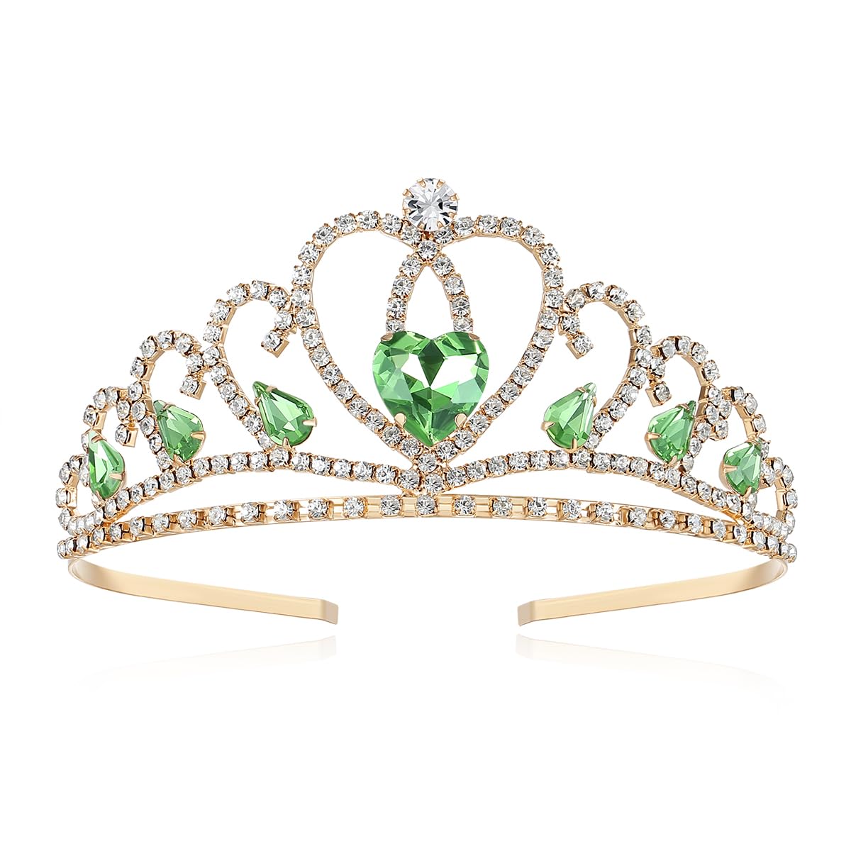 Lovelyshop Colorful Heart Tiara for Little Girls for Princess Parties and Costume Dress-Up, M, metal