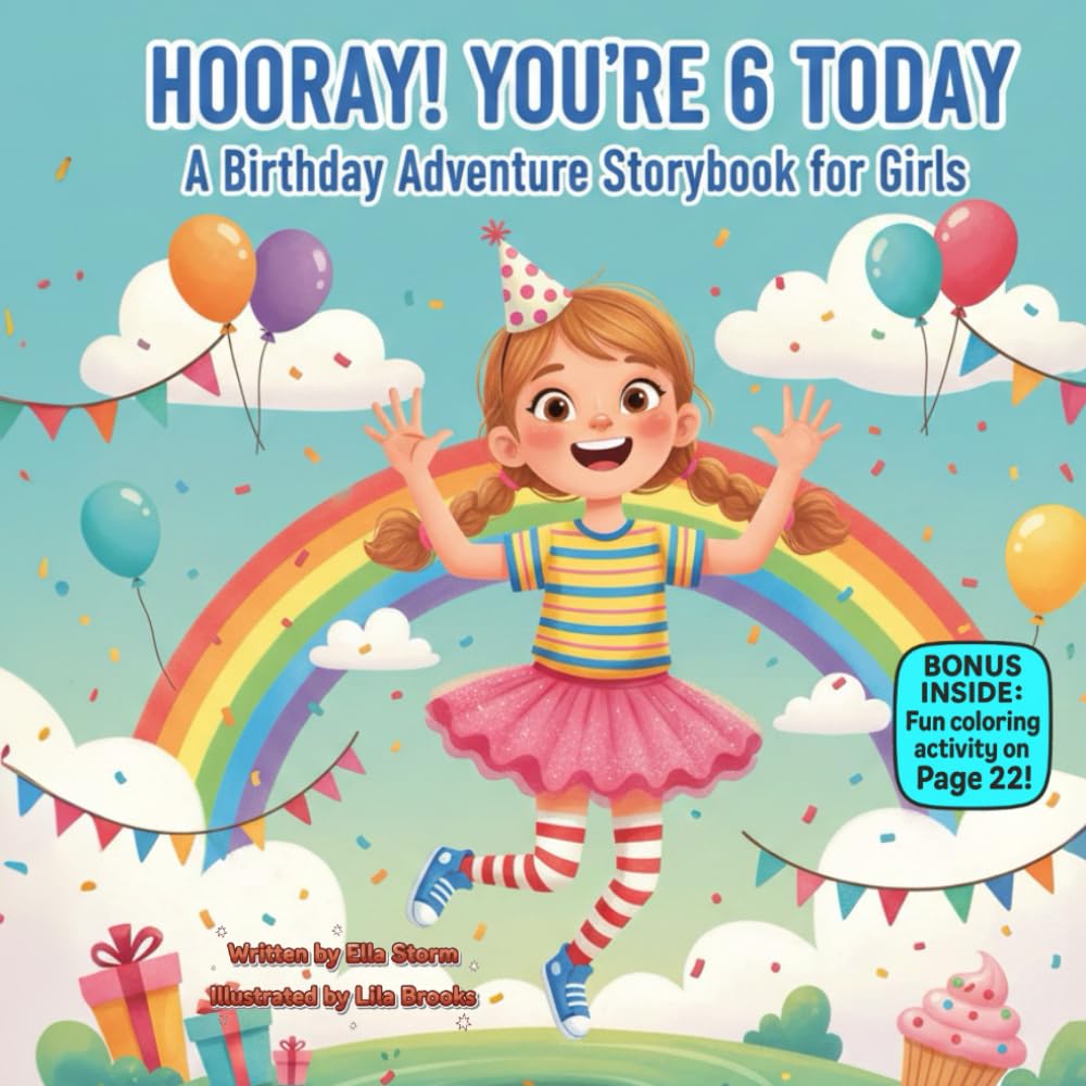 Hooray! You’re 6 Today!: A Birthday Adventure Storybook in Fun Rhymes for 6-Year-Old Girls