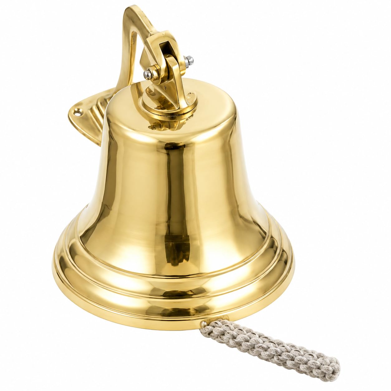 Cloche de Bateau en Laiton Poli de qualité supérieure - 27,9 cm de Hauteur - Cloches Jumbo rustiques Vintage - Décoration d'intérieur - Cadeaux
