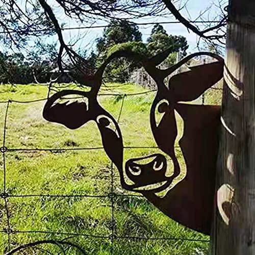 Gartendeko Gartenstatuen Silhouette Weide Bauerngarten Statue Kuh...