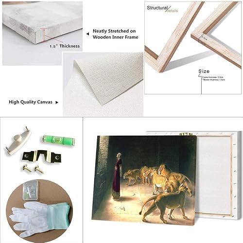 Miniatura 5 de Daniel Answer To The King In The Lions Den por Briton Riviere - Pintura vintage en lienzo impresiones artísticas para pared, pósteres e impresiones