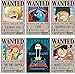 SINLEYON REAL-LISTIC One Piece Wanted Poster 28.5cm×19.5cm, new version, 1.5 billion, a set of 24 X7 L888 L6