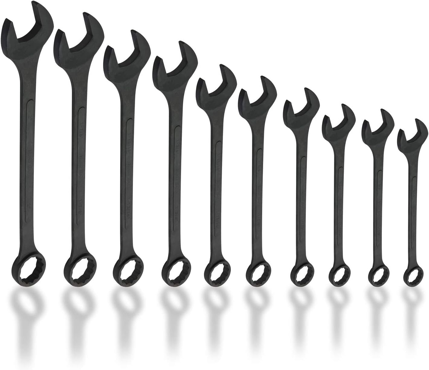 Neiko 03129A Jumbo Combination Wrench Set, 10Piece OpenEnd Wrench Set