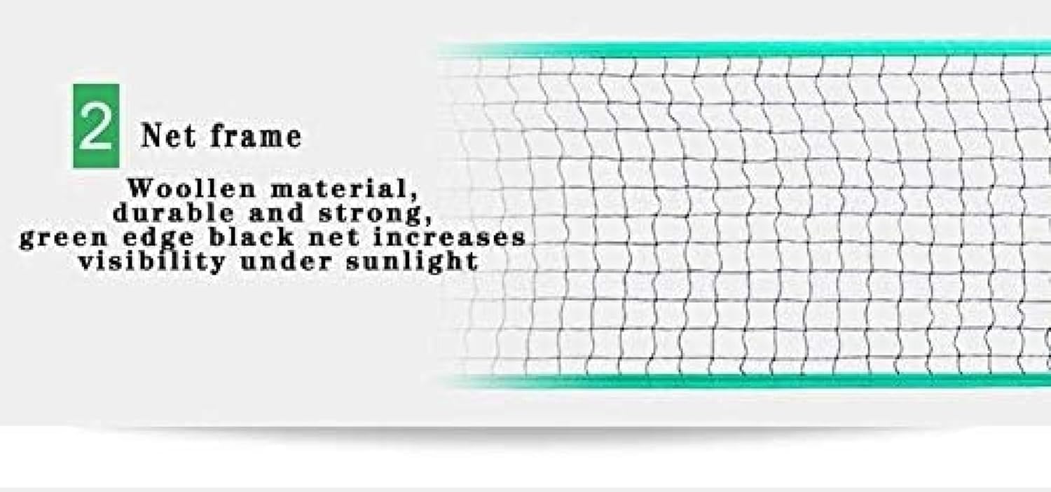 Rete portatile da tennis e badminton, rete pieghevole regolabile in altezza per parchi all'aperto e parchi giochi, installazione semplice
