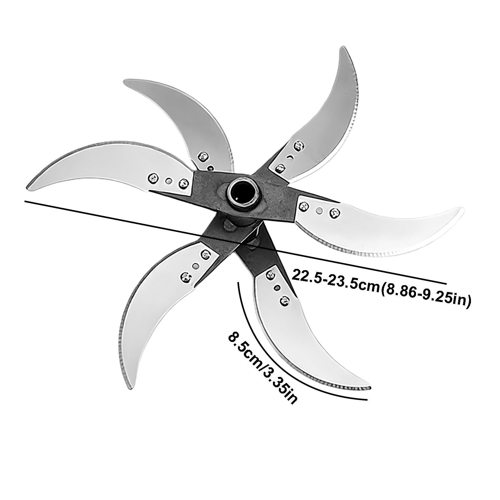 Grashäcksredder Ersatzschneider - Edelstahl Zerkleinerer Klingen, 6 Klingen Einstellbarer Durchmesser Grasschneider Messer Set mit Multi Loch Design | Ultra Sharps Gemüseschredder Cutter für