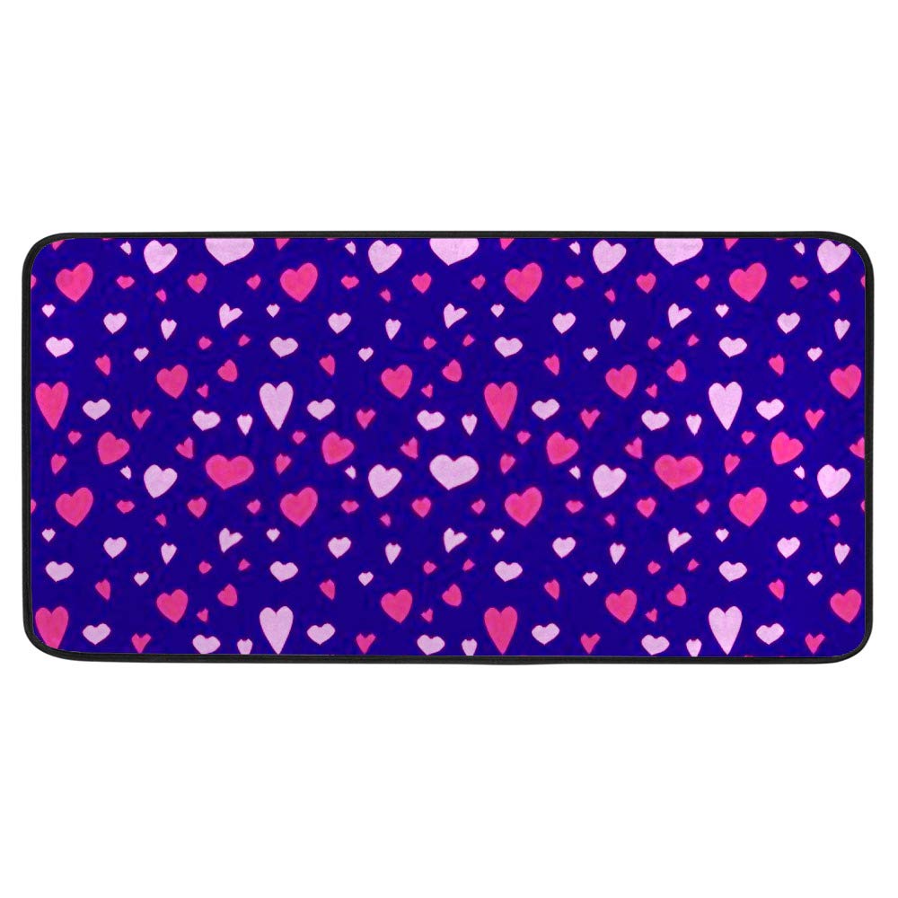 Tapis de cuisine antidérapant anti-glisse fleurs 100 x 50 cm