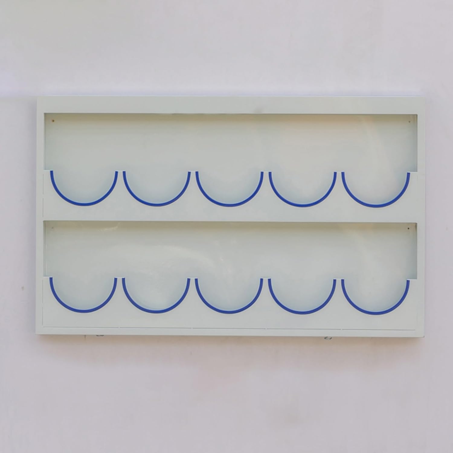 Heavy Duty Hard Hat Holder,Wall-Mounted Metal Helmet Rack,Adjustable Capacity,for Machine Shop,Workshop Office (10Grids)