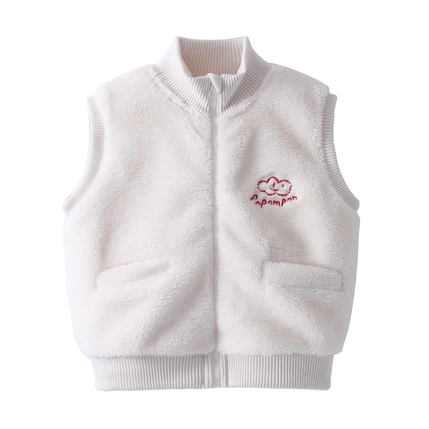 Mud Kingdom Fashion Fleece Girls Boys Vest Jacket Warm Mock Neck Zip Up