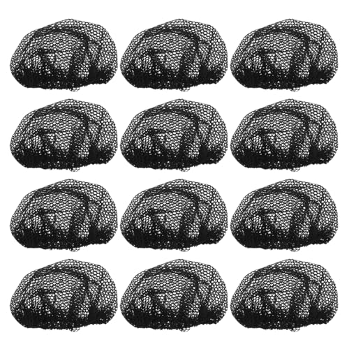 NOLITOY 12 Piezas Red Para El Cabello Dormir Redecilla Gorra De Disfraces De Halloween Tapa Almohadilla Refrescante Para El Sombrero Casco De Seguridad Gorro De Raso Gorra Calva Tela Black