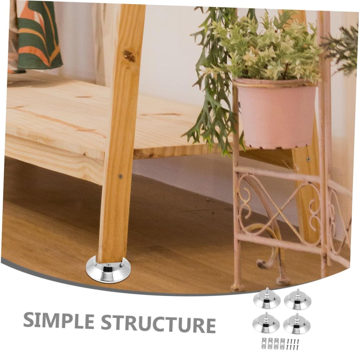 Mipcase Pool Table Leg Pads Anti-Slip Elevating Cushion for Stable Gameplay Protects Floors from Scratches Includes Foot Pads and Screws