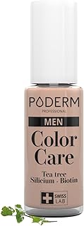 PODERM - FUNGAL NAIL INFECTIONS - SPECIALLY FOR MEN - INVISIBLE SKIN-COLOUR VARNISH - TEA TREE - Corrects and Camouflages Yellow/Damaged Nails from FUNGAL INFECTIONS - Swiss Brand
