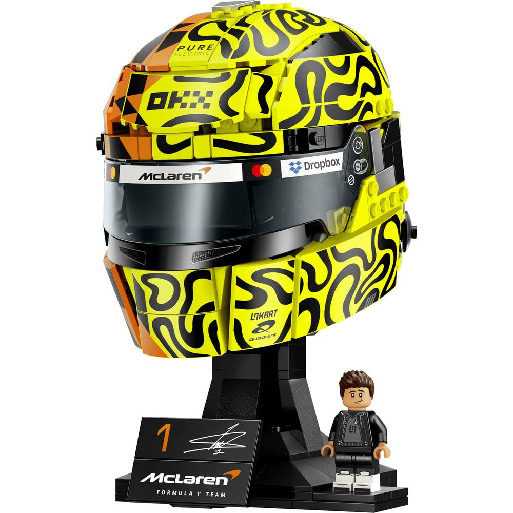 LEGO Editions Kask Lando Norris McLaren Mastercard F1 Team 43023 | Gadżet F1, zestaw klocków dla dzieci i nastolatków, prezent dla fana Formuły 1, dla chłopców i dziewczynek 14+, 793 elementy