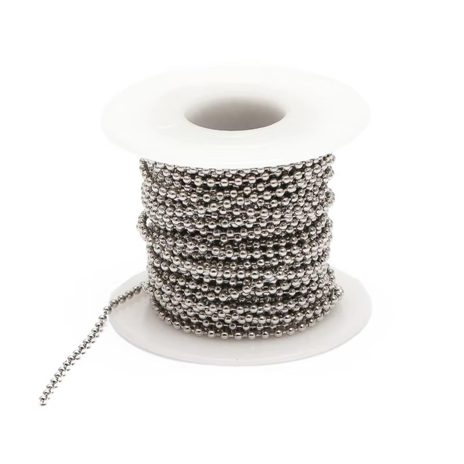 Chaîne à perles en acier inoxydable 2.0mm pour création de collier DIY