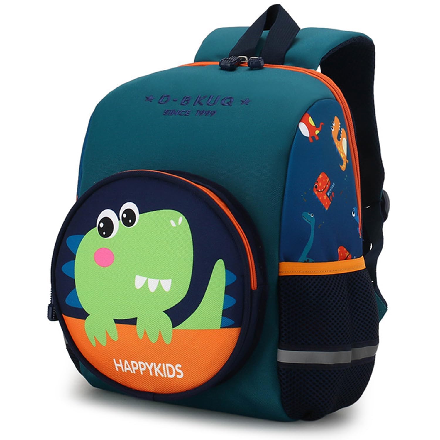 Nursery Backpack, Dinosaur Backpack, Preschool Backpack, Children's Backpack 2-7 Years, 33 cm Children's Backpacks with Chest Strap, from 3 Years for School Nursery (Dinosaur Green)