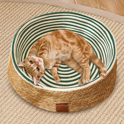 Cama de vime para gato, ninho de gato | Móveis para animais de estimação Cama de gato tecida Espregu