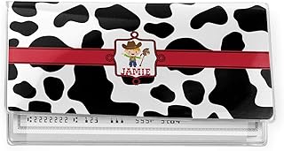 RNK Shops Cowprint w/Cowboy Vinyl Checkbook Cover (Personalized)