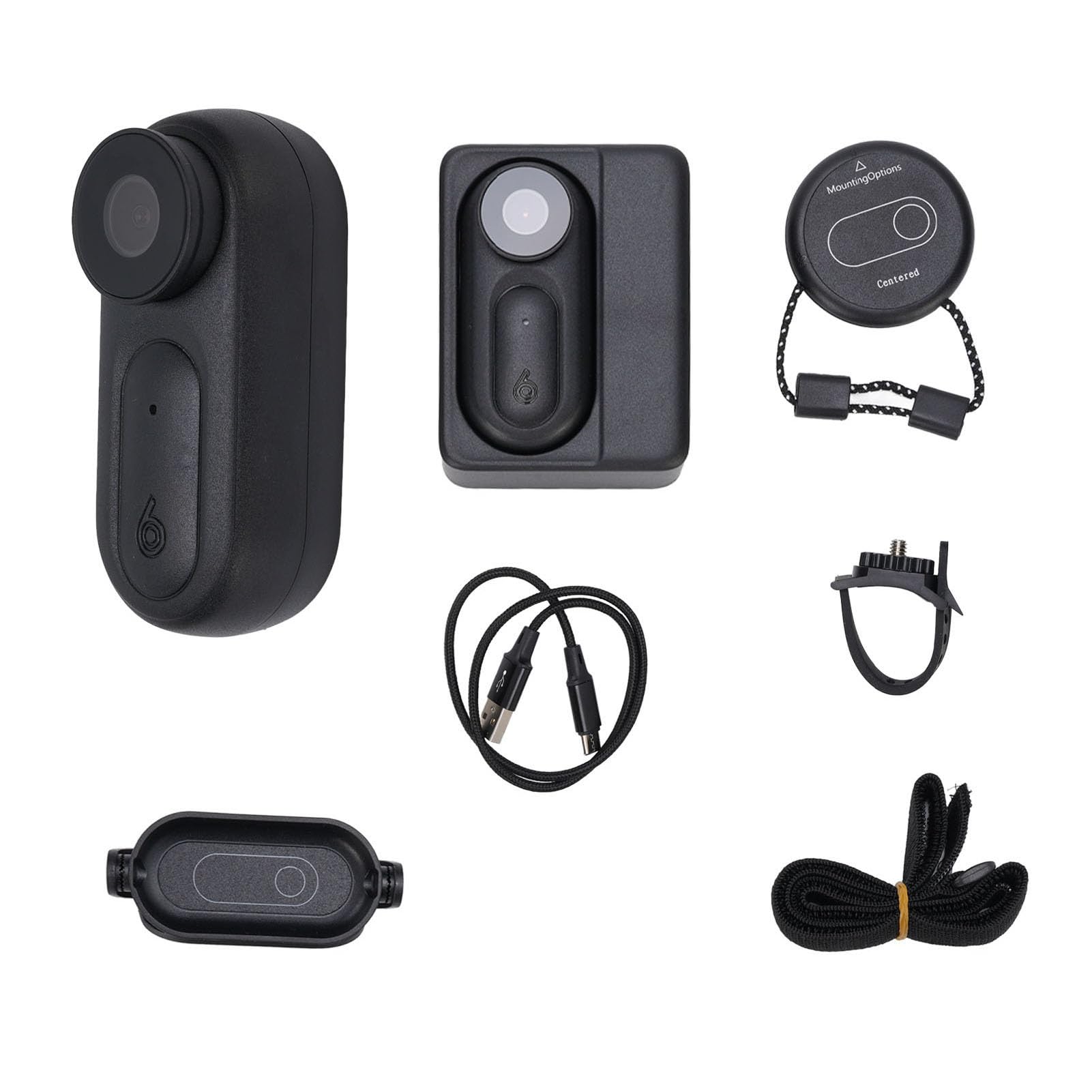 Mini Wi -Fi Camera, 1080p HD Anti Shake Thumb Camum z wbudowaną kartą magazynową 64 GB, Smycz magnetyczną, Rejestrator Vlogging Sports dla Rowerowania Zwierzaka