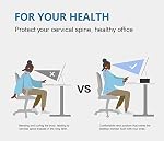 FITUEYES Computer Monitor Stand 16.7 inch 2 Tiers Laptop Riser with Storage Shelf Wooden Desk Organizer for Home Office Use (Oak)