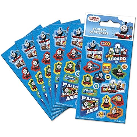Paper Projects 01.70.15.050 Thomas and Friends Stickers (6 Sheets) | Official Licensed Product | Perfect as Party Bag or Stocking Fillers, Blue Cover
