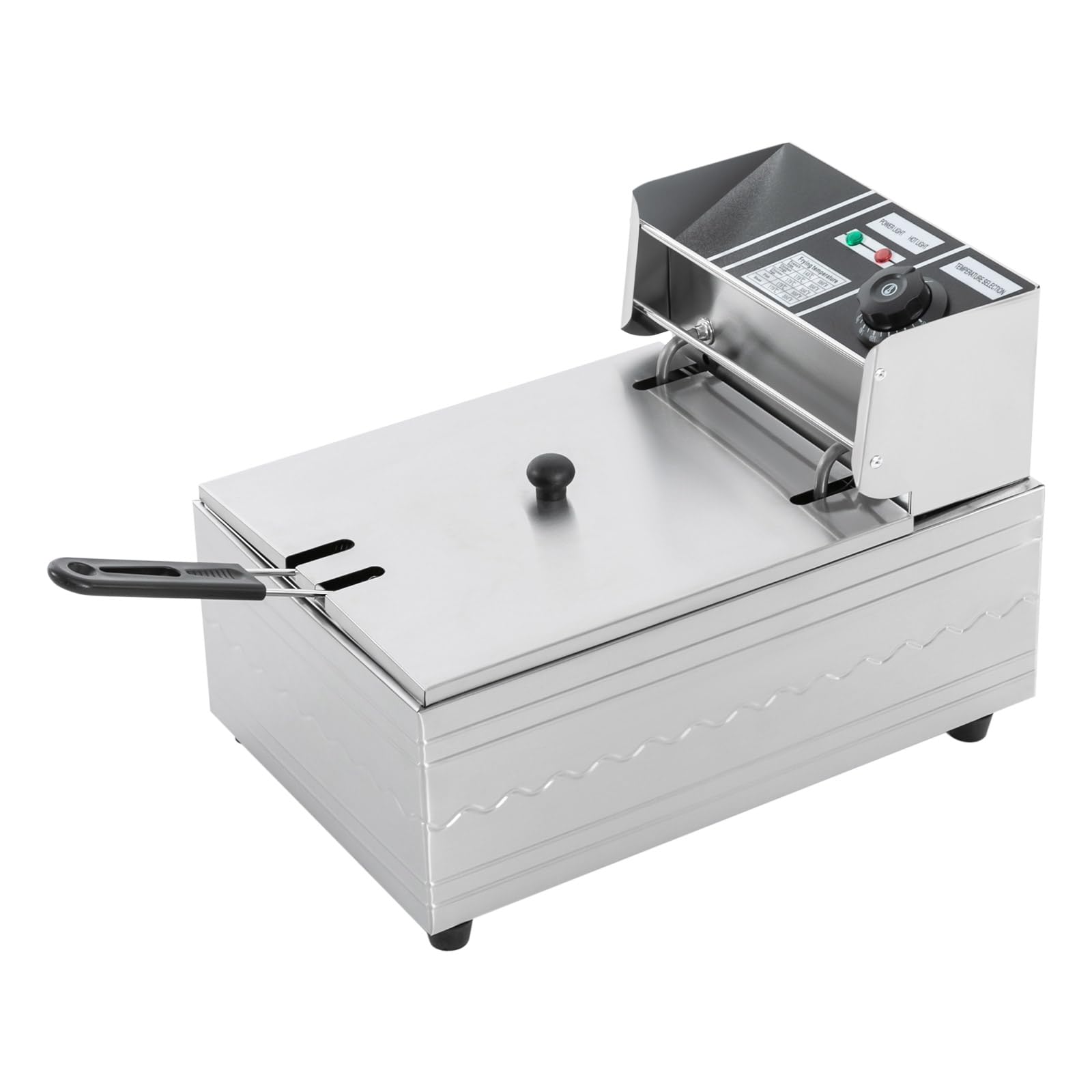Freidora eléctrica profesional de 2500 W, zonas frías profesionales, freidora con cesta de acero inoxidable, freidora de aceite para pollo frito, camarones, patatas fritas