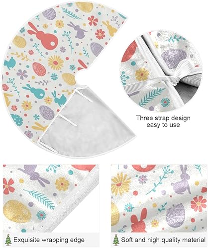 Miniatura 8 de Falda de árbol de Navidad con diseño de calabaza, bruja y calabaza, decoración espeluznante de fantasma, castillo, murciélagos, tapete de árbol de