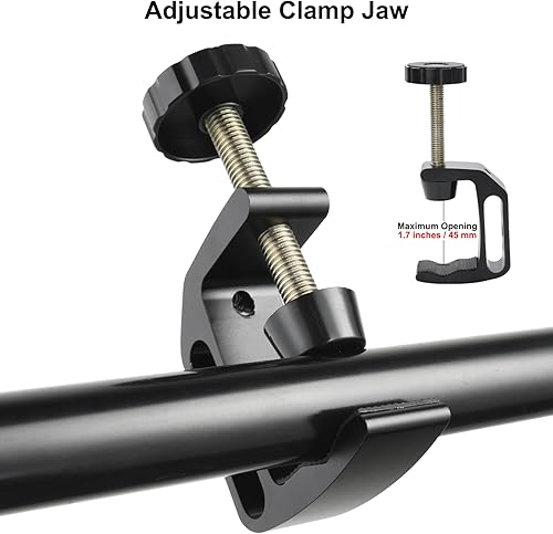 Miniatura 5 de UTEBIT Abrazaderas C pequeñas de 2 pulgadas con orificio de rosca de 1/4 y 3/8 pulgadas para mesas de montaje de escritorio, abrazaderas