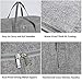 Polecasa 105L Extra Large Reusable Storage Bag with Strong Handles & Zippers, Heavy Duty Washable Moving Bags, Waterproof Closet, Underbed Organizer for Blanket, Comforter, Pillow, No Smell, Grey
