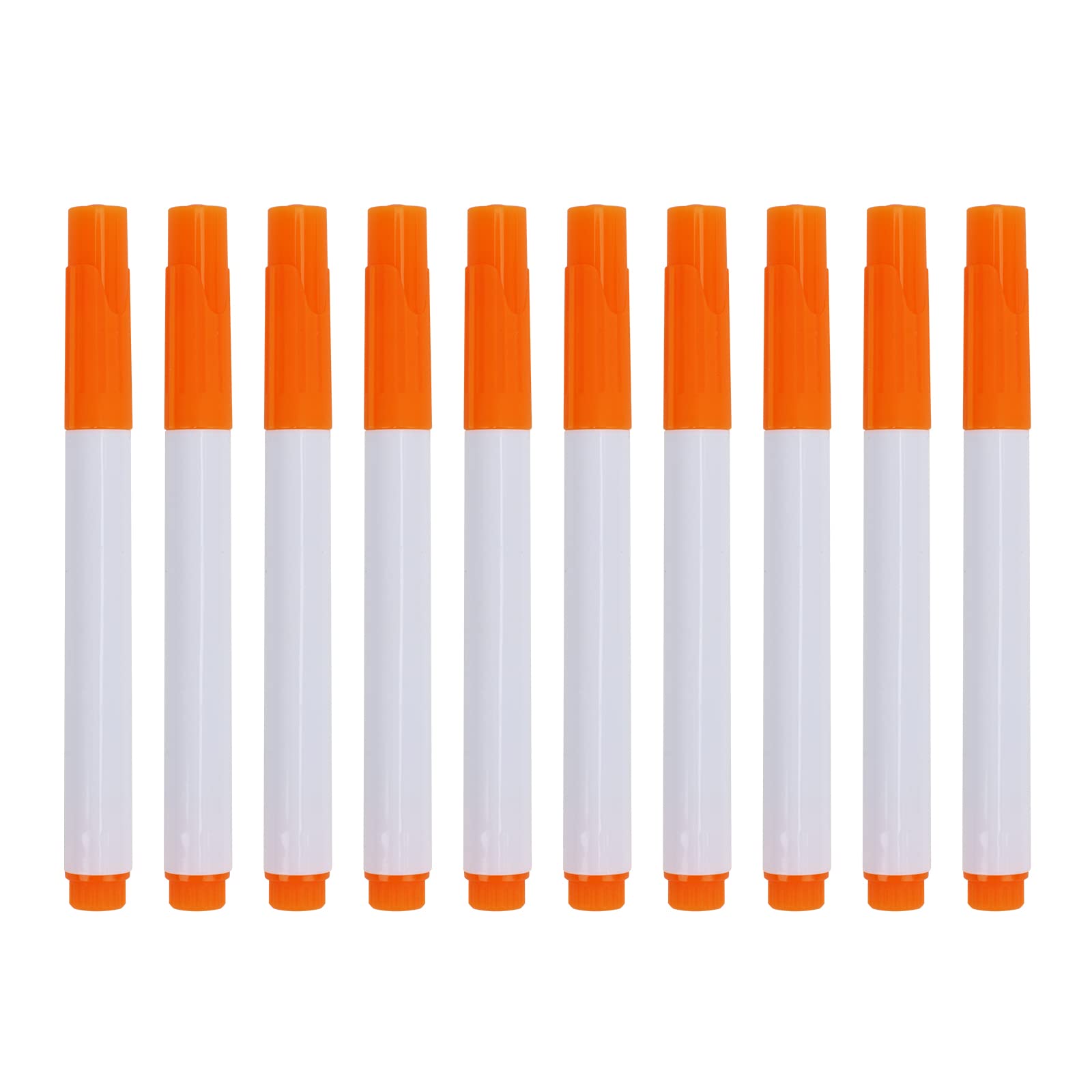 10-Pack Liquid Chalk Markers, Dry Erase Whiteboard Markers, Black White Orange Water-Based Chalk Pens, Fine Tip Erasable Marker for Blackboard Glass Non-Porous Surface, Dust-Free & Non-Toxic