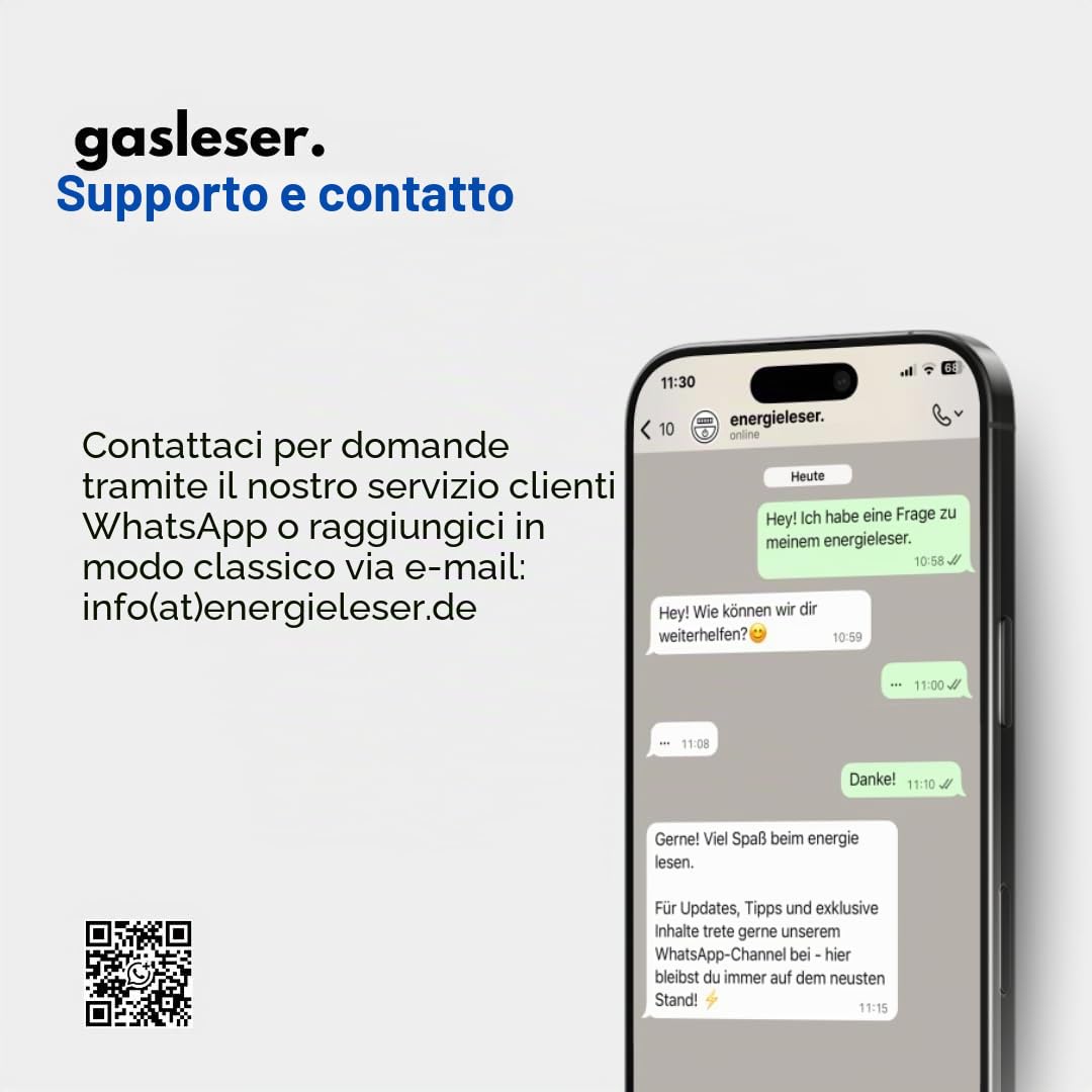 Lettore di gas WiFi intelligente per contatore di gas BK | Lettura del contatore e consumo di gas in diretta nell'applicazione | installazione Plug and Play | Lettore di gas