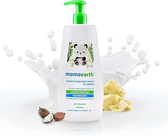 Mamaearth Moisturizing Daily Lotion for Babies & Kids | With Shea Butter, Jojoba Oil, Aloe Vera & Vitamin E | Deeply Nourishes & Relieves Dry Skin | Toxin-Free, pH Balanced, Hypoallergenic | 400ml