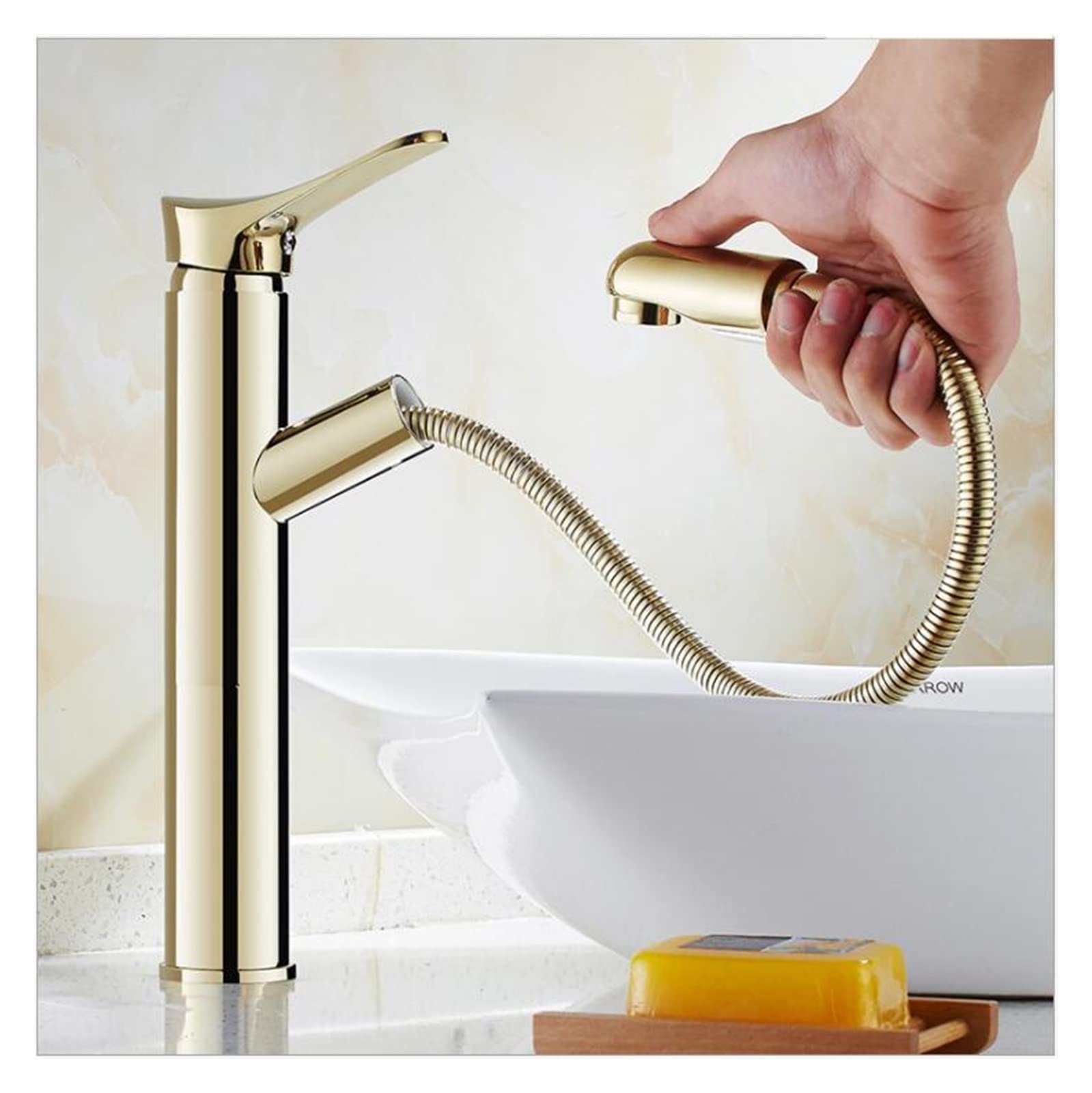 Robinet de lavabo extractible anti-éclaboussures pour éliminer les impuretés de votre évier