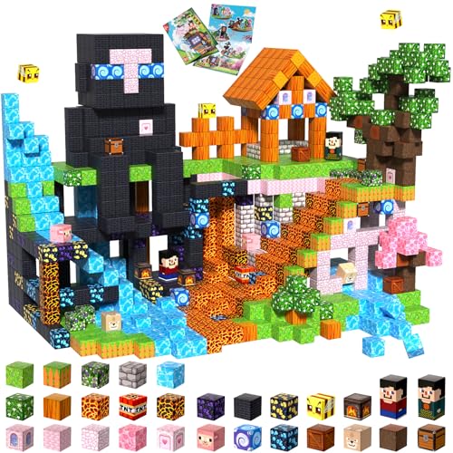 Magnetic Blocks 200 PCS Build Dark Adventure Forest Castle