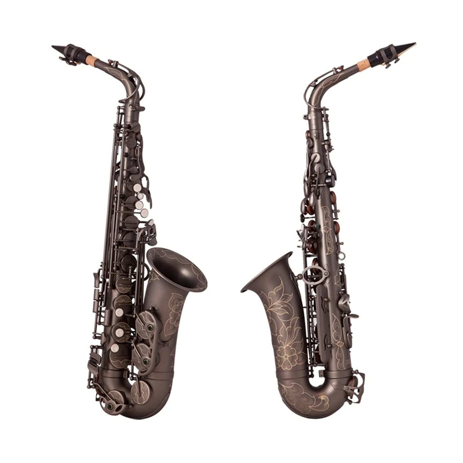 Sassofono Contralto in MIB Nichel Nero Ottone Laccato Oro E Sax Piatto 82Z Tipo Chiave Strumento A Fiato Sassofono