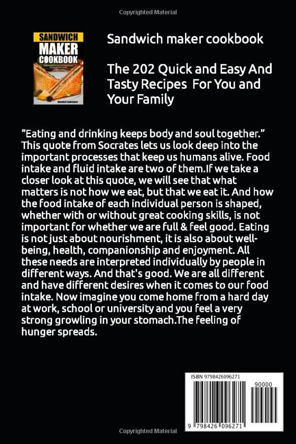 Miniatura 2 de Sandwich maker cookbook The 202 Quick and Easy And Tasty Recipes For You and Your Family
