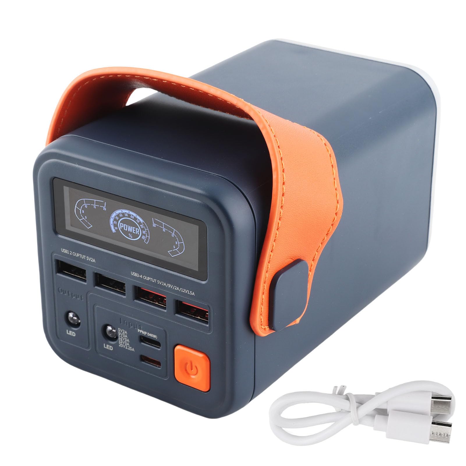 Station d'alimentation portable 36 W, charge rapide, capacité 60 000 mAh, générateur solaire d'urgence 5 en 1 avec écran haute luminosité, protection contre les courts-circuits pour une