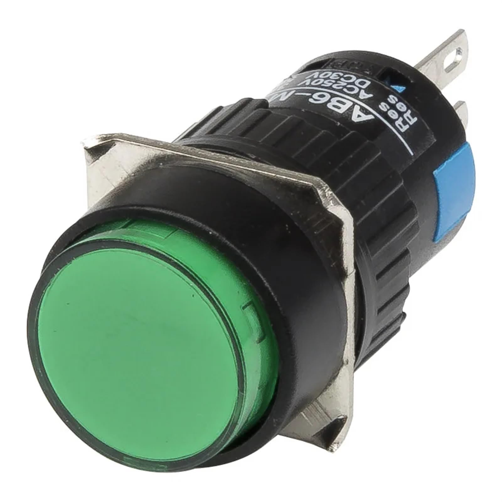 JNURGWLYH 50pcs / lot AB6-M-11 16mm Reset - Off Round Push Button Switch SPST pushbutton LA16Y-11(Vert)