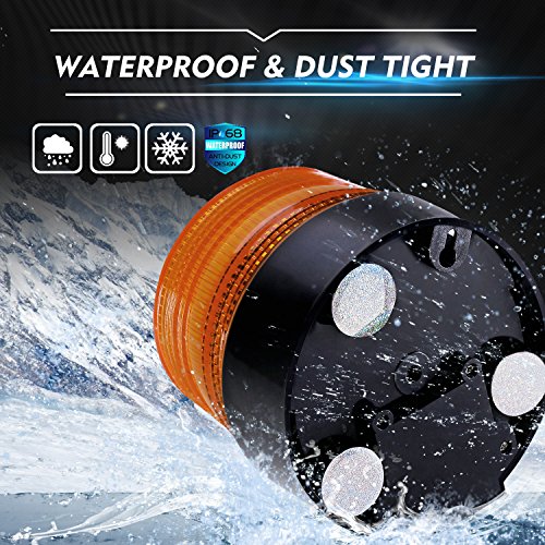 Dinfu Led Strobe Light, 12V-24V Rechargeable Amber Flashing Lights Led Beacon Lights With Magnetic For Trucks Vehicles Tractor Car #TOP3