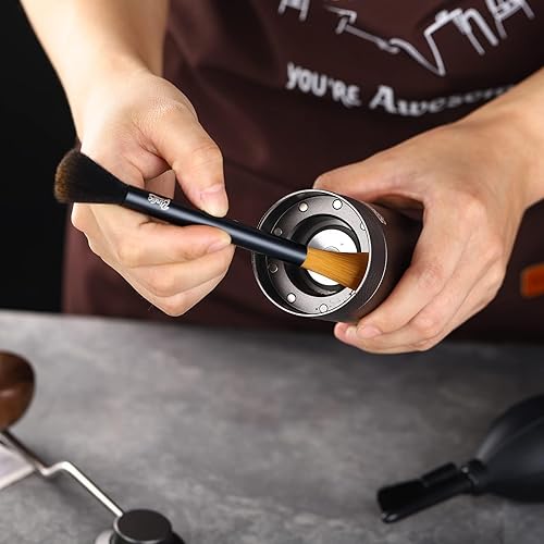 Miniatura 4 de Bincoo Cepillo de limpieza para molinillo de café y soplador de aire para molinillo de café, máquina de café expreso y accesorios de portafiltros