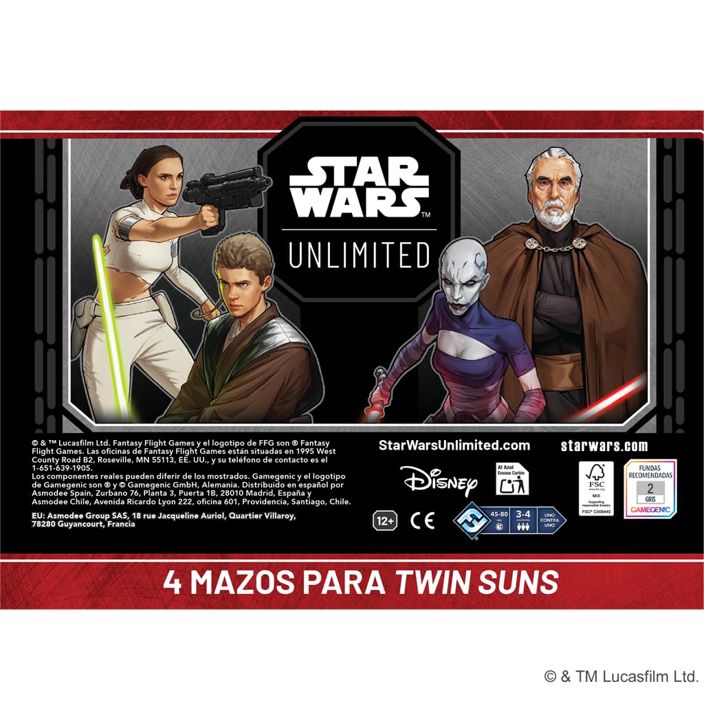 Asmodee Star Wars: Unlimited TCG, Twin Suns Display DE MAZOS